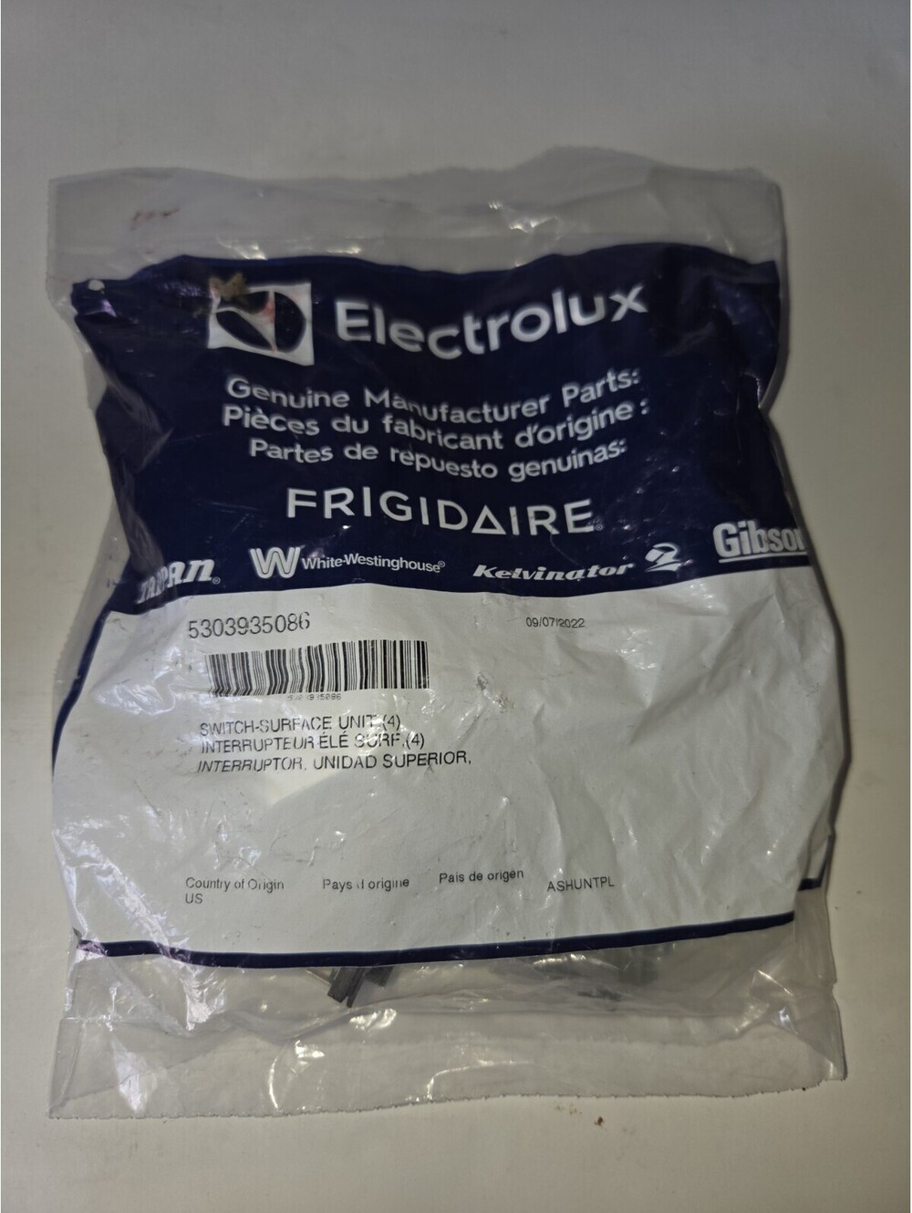 Genuine OEM Frigidaire Oven Range Surface Element Control Switch 5303935086 A6